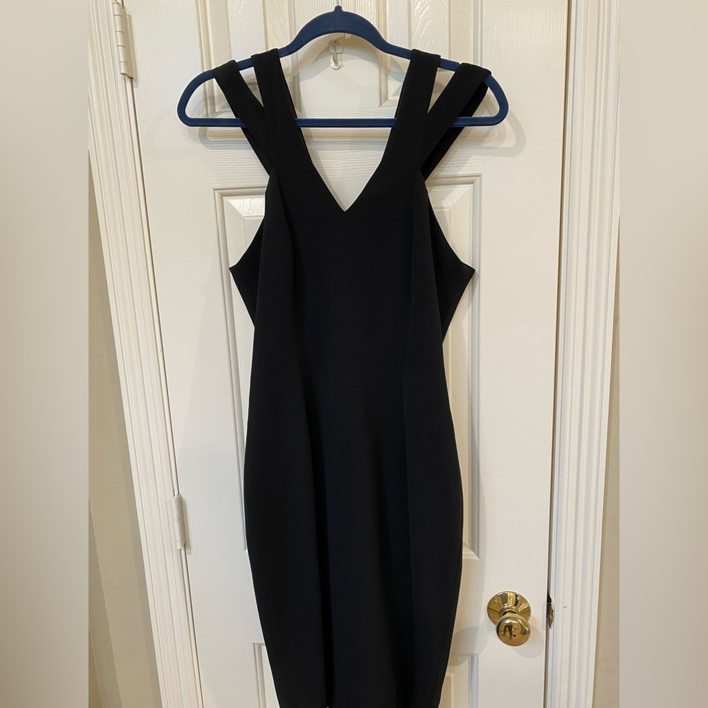 Jay Godfrey black strappy sheath, size 10